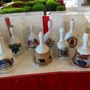 BELLS! Lot of 8 ceramic bells.​